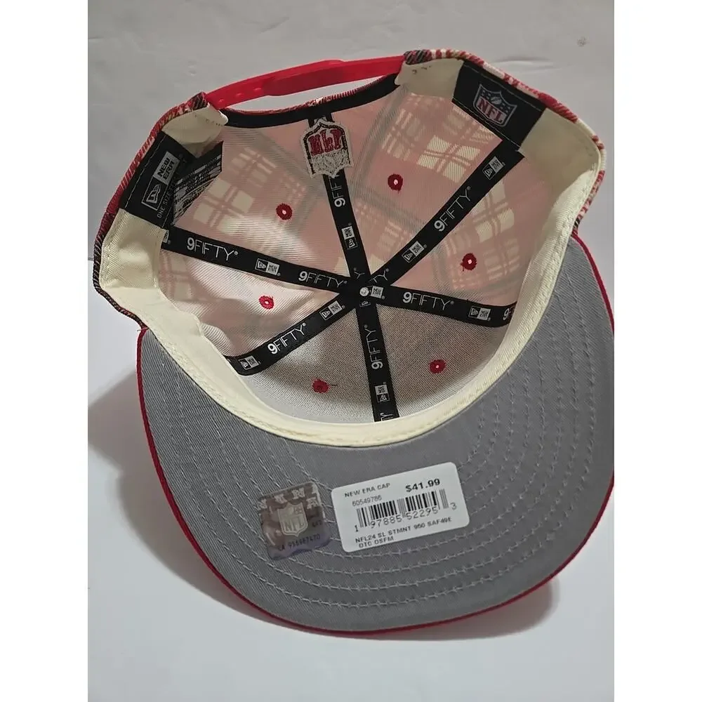 San Francisco 49ers NFL team snapback hat NEW Flannel Red - Picture 6 of 9